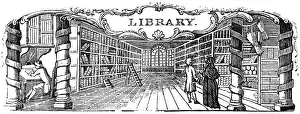 Libraries Prints: Library interior, 1790s
