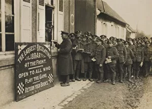 Images Dated 24th August 2012: A library for troops on Western Front
