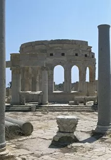 Urbanism Collection: Libya. Leptis Magna. Roman City. View of Macellum. 1st C. BC