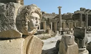 Lybia Collection: LIBYA. TRIPOLI. Leptis Magna. Forum built during