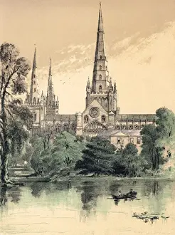 Lichfield Prints: Lichfield Cathedral 1880