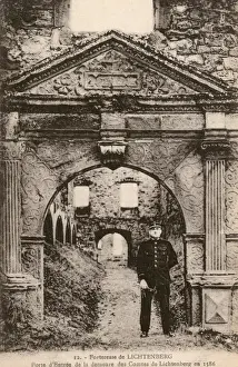 Earls Prints: Lichtenberg, France - 16th century entrance to the Castle
