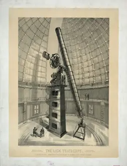 Lick Prints: The lick telescope, length 57 feet