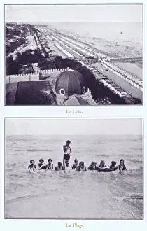 The lido (top) and Lido beach (bottom), Lido, Venice