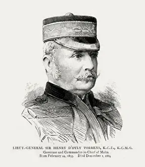 Malta Prints: Lieutenant General Sir Henry D Oyley Torrens - Governor and Commander-in-Chief of Malta