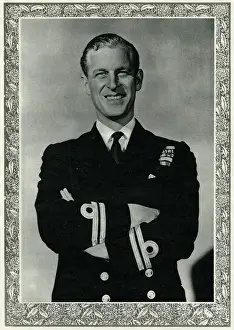 Lieutenant Prints: Lieutenant Philip Mountbatten announcement of his engagement