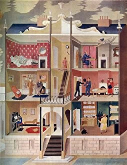 Images Dated 14th September 2017: Life in a Boarding House by Eric Ravilious