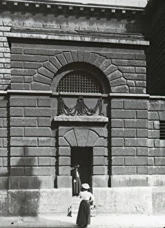 Slides Collection: Life of Charles Dickens - Entrance to Newgate Prison. London