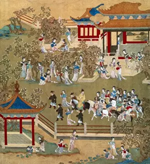 Qing Prints: Life of Chinese Emperors. Chinese art. Qing period
