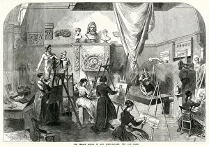 Life class at the Royal Female School of Art 1868