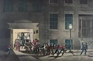 The life of a fireman: the night alarm--start her lively boy