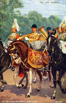Thread Prints: The Life Guards - The Drummer and Band in State Dress