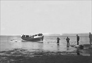 Sea Side Collection: Lifeboat and crewmen at Appledore, Devon