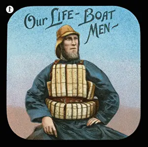 Lifebelt Prints: Lifeboat man in cork lifebelt