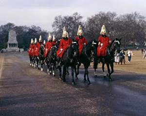 Ride Collection: Lifeguards on horseback, Horse Guards Parade, London