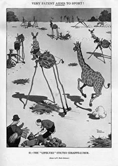 Contraptions Gallery: The Lifelyke stilted giraffe lurer by Heath Robinson