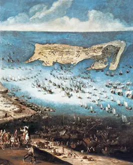1627 Prints: Lifting of the siege of the Island of Rh