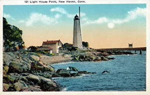 Connecticut Prints: Light House Point, New Haven, Connecticut, USA