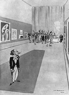 Indignant Prints: Light Refreshments, the Private View by H. M. Bateman