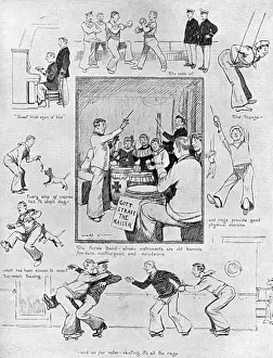 Trapeze Prints: Lighter side of Life on an Armed Liner, WW1 by Arthur Watts
