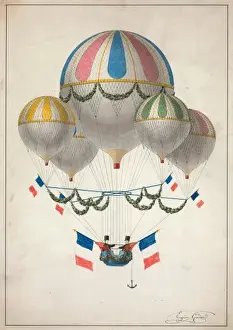 Smaller Prints: A lighter-than-air craft, consisting of one large balloon an