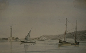 Images Dated 11th February 2011: Lighthouse with boats, Trieste, Italy