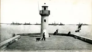 Levy Prints: Lighthouse, Cherbourg, France