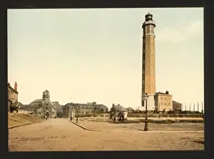 Lighthouse and St. Peters church, Calais, France