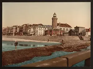Villas Prints: The lighthouse and villas, Blankenberghe, Belgium