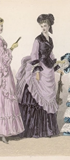Lilac & Black Dress 1870