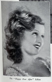 Harvey Collection: Lilian Harvey, actress, studio portrait, and tearful reportage photograph when leaving Berlin for