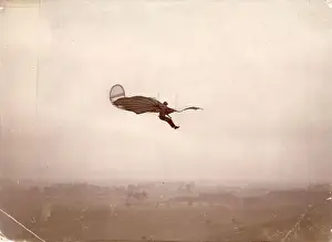 Lilienthal gliding from an artificial hill