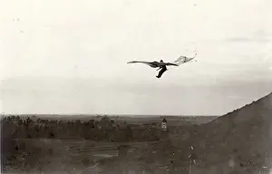 Lilienthal gliding from an artificial hill