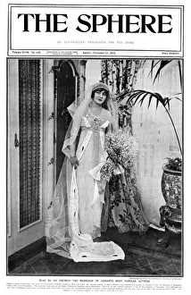 Lily Elsie on her wedding day, 1911