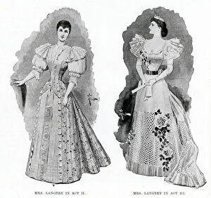 Images Dated 21st October 2019: Lily Langtry in A Society Butterfly - gowns by Worth