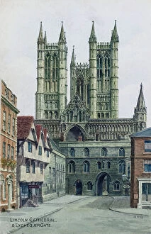Exchequer Collection: Lincoln Cathedral and Exchequer Gate, Lincoln, Lincolnshire