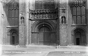 Stonework Prints: Lincoln Cathedral West Front Facade