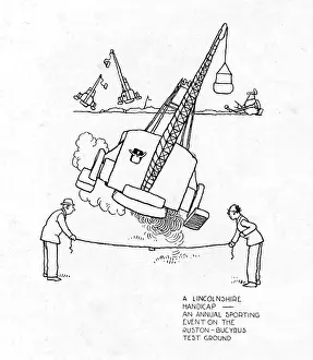 Crane Prints: A Lincolnshire Handicap by Heath Robinson