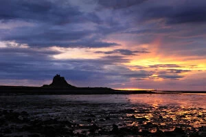 Northumberland Gallery: Lindisfarne Castle, Holy Island, at dawn as the sun rises