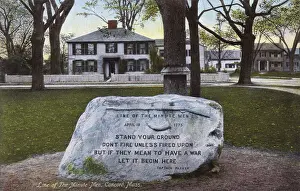 Minute Prints: Line of the Minute Men at Concord, Massachusetts, USA
