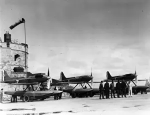 Line up of two Supermarine S6Bs and a S6A (centre)