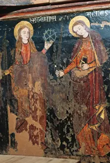Blanche Prints: Linear Gothic. Spain. 14th century. St. Catherine of Alexand
