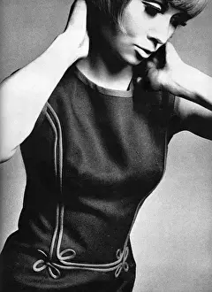 Sleeveless Prints: Linen dress from Harrods, 1965