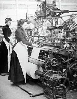 Loom Prints: Linen manufacture, Dobbie loom