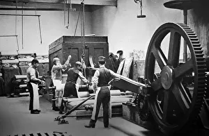 Mangle Prints: Linen manufacture, Stone mangle