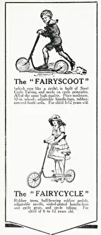 Scooter Prints: Lines Bros toys advertisement, car and scooters (Tri-ang)