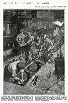 Tramways Prints: Four lines in South London are being fitted with trams by the London County Council