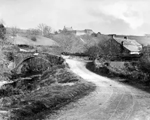 Hexham Prints: Linolds Bridge over the Devils Water near Hexham
