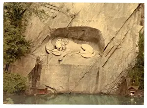 Lucerne Prints: Lion Monument, Lucerne, Switzerland