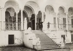 Lion staircase, Bardo National Museum, Tunis, Tunisia